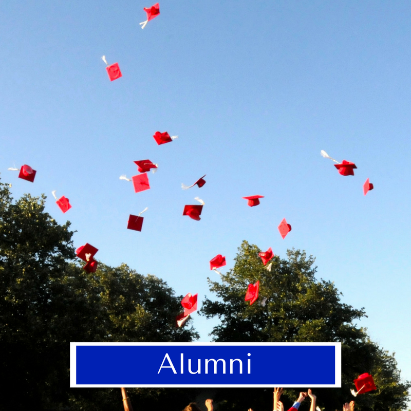 Image of graduation caps against the sky background after being tossed into the air after graduation