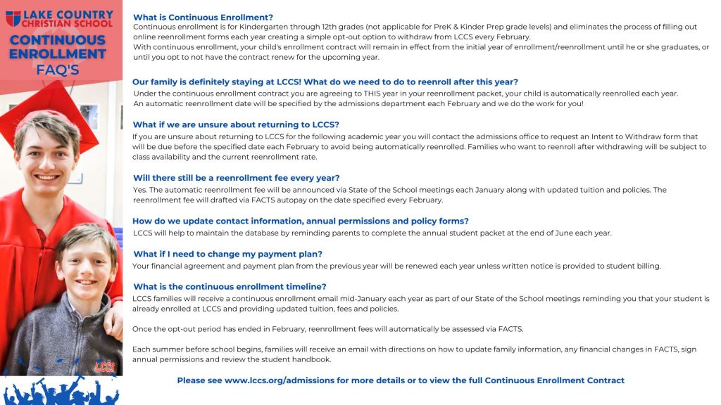 FAQ regarding Continuous Enrollment